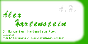 alex hartenstein business card